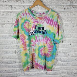 Barbie I Am Kenough Women's XXL Multicolor Tie-Dye T-Shirt Cotton Blend TIE23E